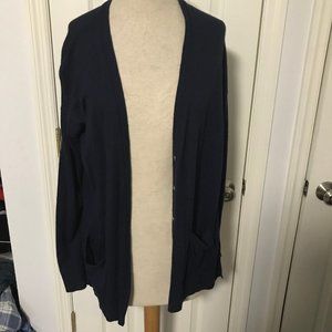 Pure Energy navy blue sweater cardigan